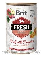 Psi - krmivo - Brit Fresh Dog konz Beef with Pumpkin