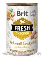 Psi - krmivo - Brit Fresh Dog konz Chicken with Sweet Potato