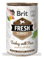 Psi - krmivo - Brit Fresh Dog konz Turkey with Peas