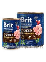 Psi - krmivo - Brit Premium Dog by Nature konz Chicken&Hearts